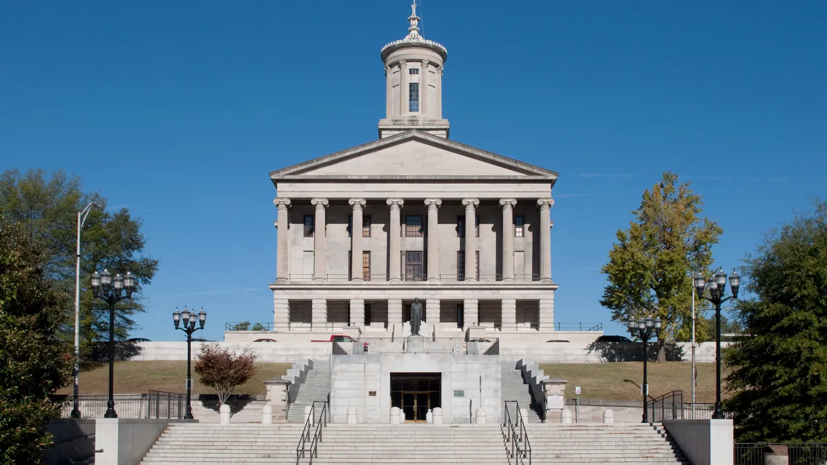 The steps of the Tennessee State Capitol in Nashville.
