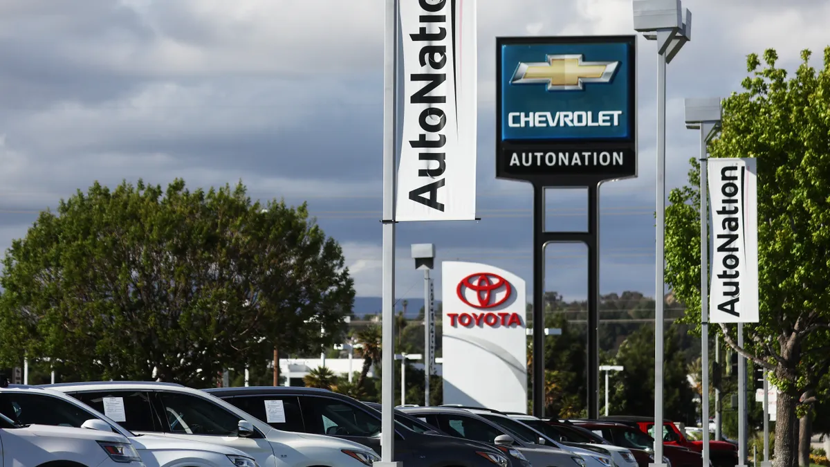 An AutoNation Chevrolet car dealership.
