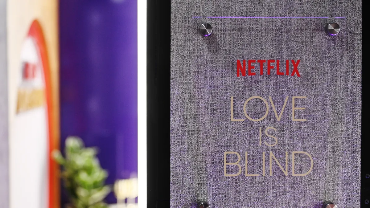 Netflix's first Love is Blind Live Reunion brought the iconic pods to Union Square In New York City on April 4, 2023 in New York City.