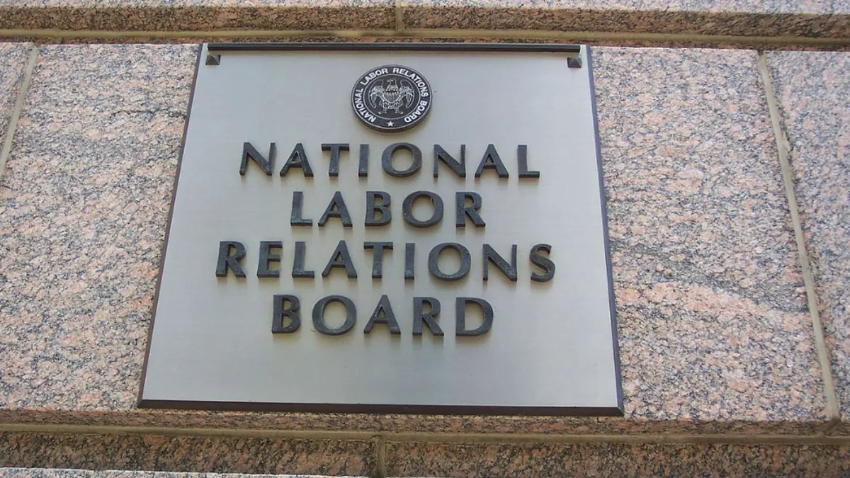 Pictured is the exterior of the National Labor Relations Board building.