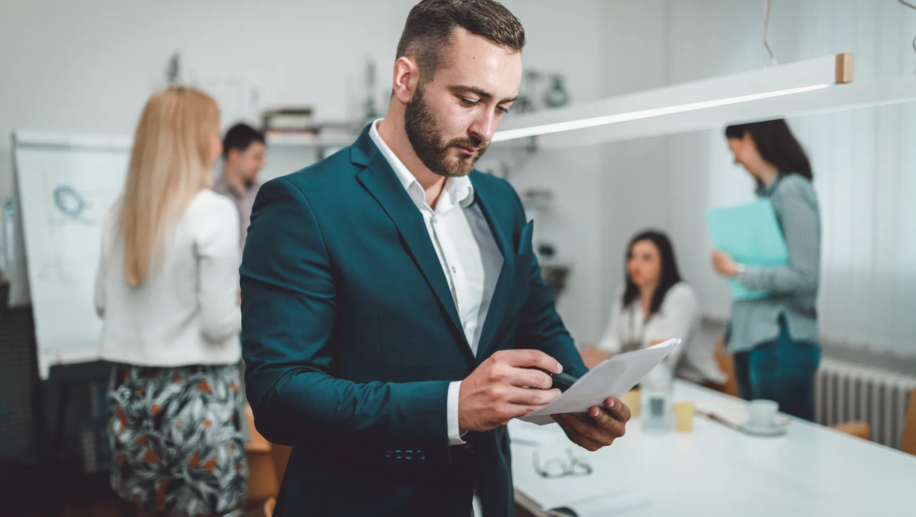 People working and creating together in the office